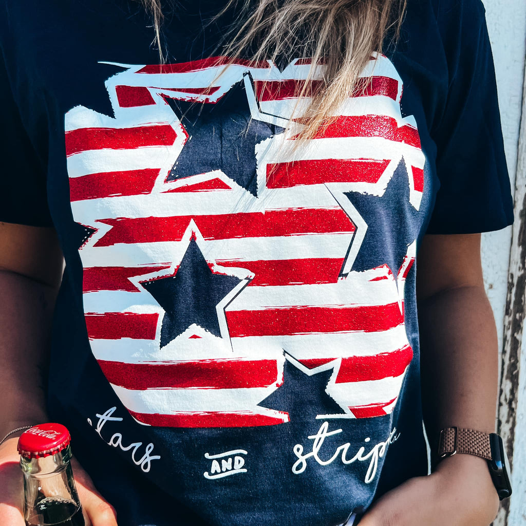 Navy Stars and Stripes Tee (S-2XL)