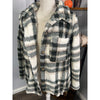 Forest Green Plaid Button Sherpa