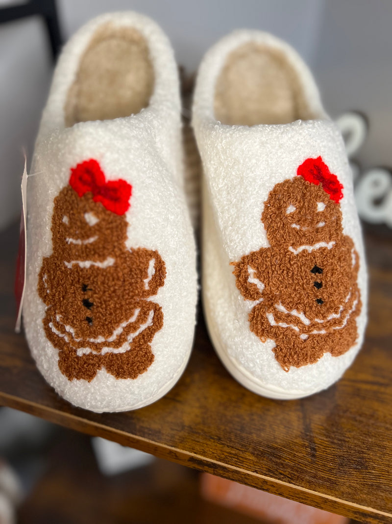 Gingerbread Christmas Slippers