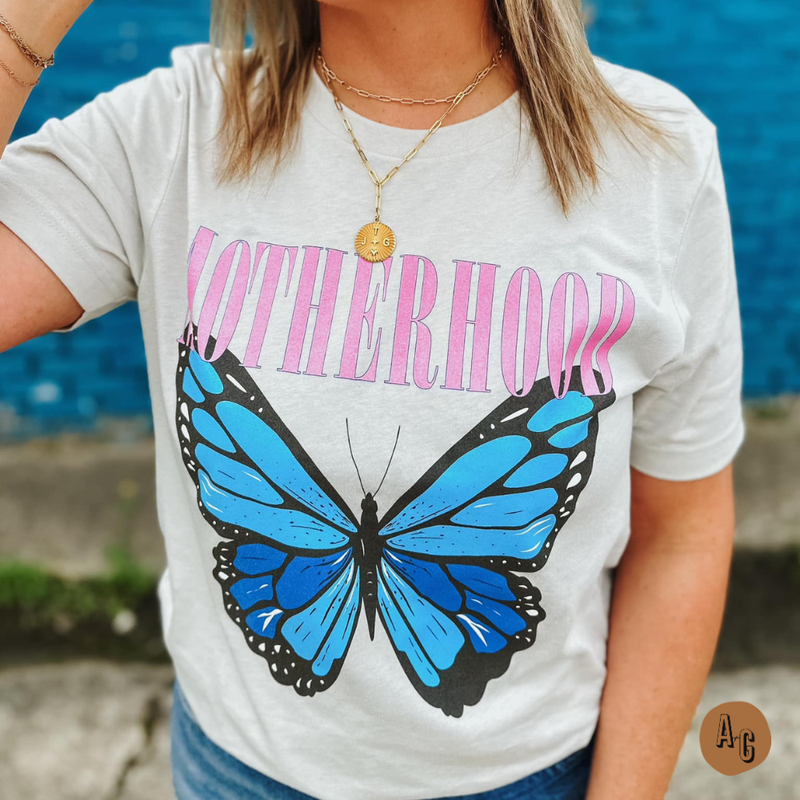 Motherhood Butterfly Graphic Tee (S-2XL)