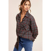 Oversized Plaid Flannel in Charcoal