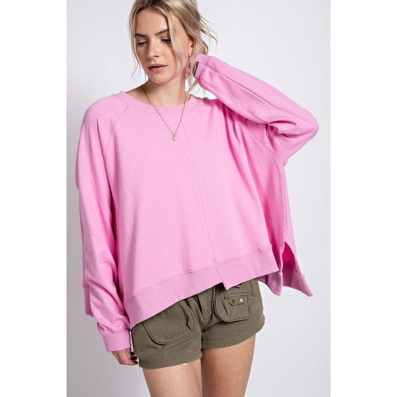 Easel Barbie Pink Terry Sweatshirt