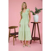 Flutter Sleeve Midi Dress in Sage