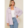 Timing Lavender Soft Button Shacket (1X-3X)