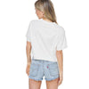 Zutter Butterfly Cropped Tee in Antique White