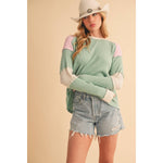 Spring Forward Color Block Long Sleeve Top