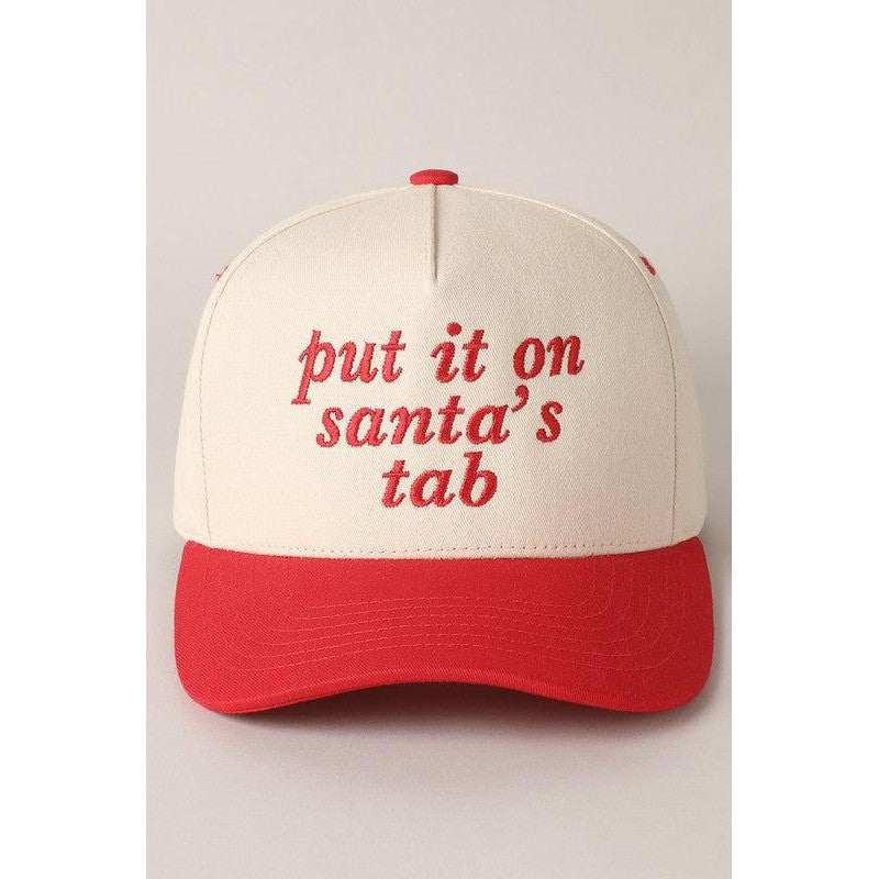 Put it on Santa's Tab Trucker Hat (Red or Green)