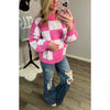 Pink and White Checker Sweater (S-XL)