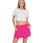 Hot Pink Sweatshirt & Shorts Set