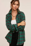 Hunter Green Plaid Oversized Flannel