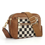 Checkmate Crossbody Purse (Black or Brown)