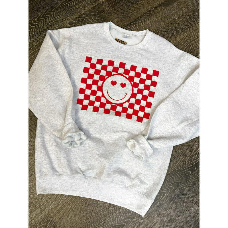 Smiley Face Valentine Sweatshirt (S-2XL)