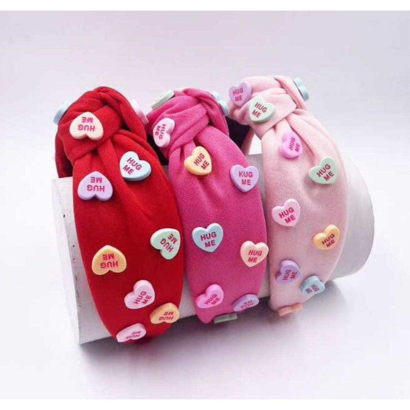 Candy Hearts Valentine Headbands (Choose Your Color)