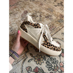 Mia Dice White/Cheetah Sneakers (6-10)