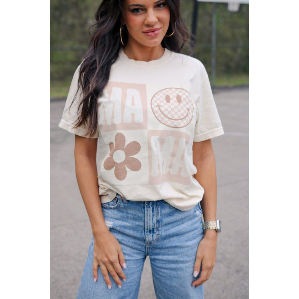 Mama Ivory Smiley Graphic Tee (S-3XL)