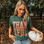 Rose Gold Glitter Thankful Tee (Small to 2XL)