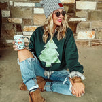 Green Glitter Tree Sweatshirt (Small to 2XL)