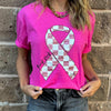 Think Pink Glitter Ribbon Tee (S-2XL)