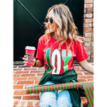 JOY Glitter Christmas Tee (Small to 2XL)