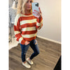 Pumpkin and Oat Striped Sweater