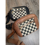 Checkmate Crossbody Purse (Black or Brown)