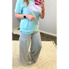 Heather Grey Wide Leg Cargo Sweats