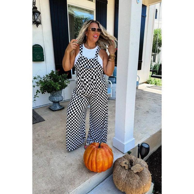 {PREORDER} Checkered Karli Boho Overalls (XS-3X) ETA 10/7