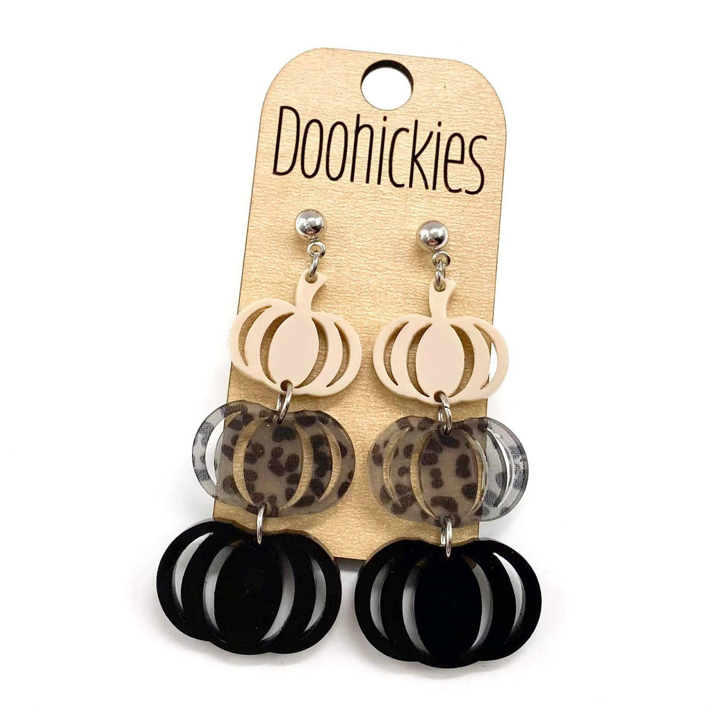 2.5" Fall Pumpkin Dangles Earrings