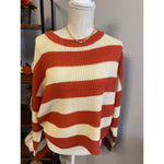 Pumpkin and Oat Striped Sweater