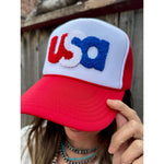 USA Chenille Foam Trucker Cap