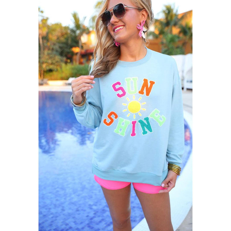 Sunshine Sequin Patch Pullover (S-XL)