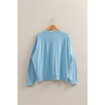 Mineral Wash Soft Oversized Crew Neck (Blue or Black)