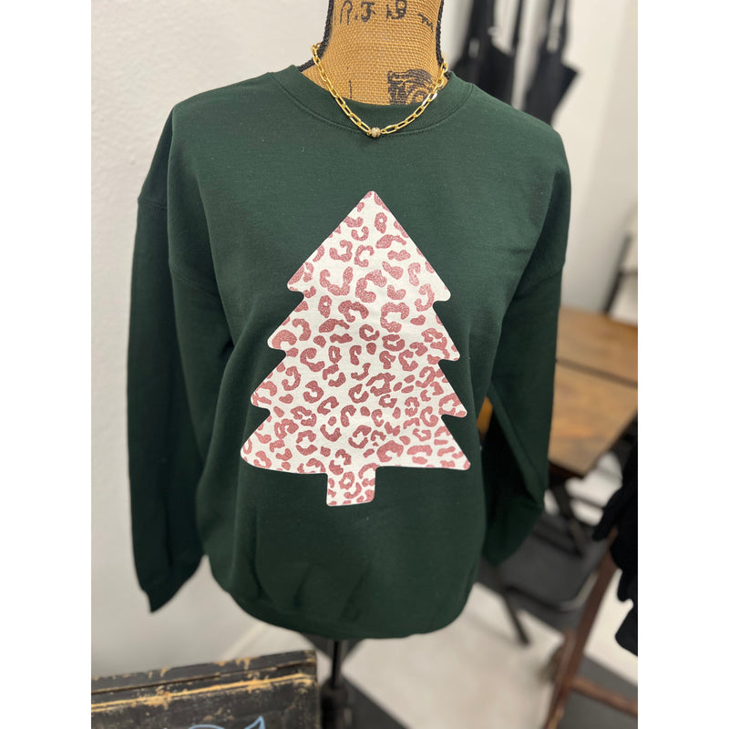 Rose Gold Leopard Tree Sweatshirt (S-XL)