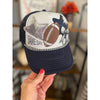 Game Day Football Navy and Silver Custom Trucker Hat