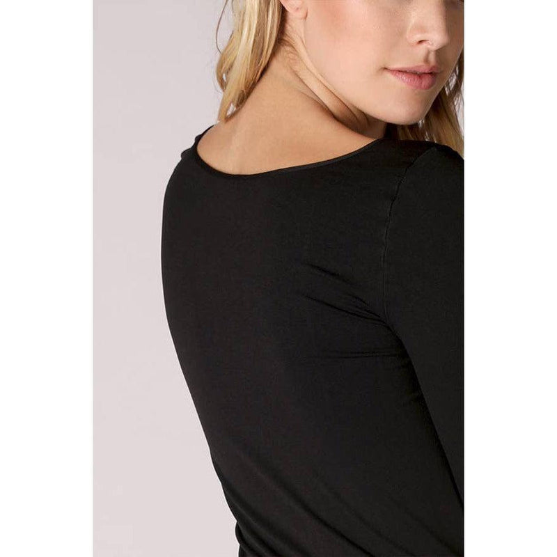 Nikibiki Long Sleeve Layering Top (Black or Ivory)