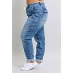 Clayton High Rise Cuffed Cargo Denim Jogger (0-24W)