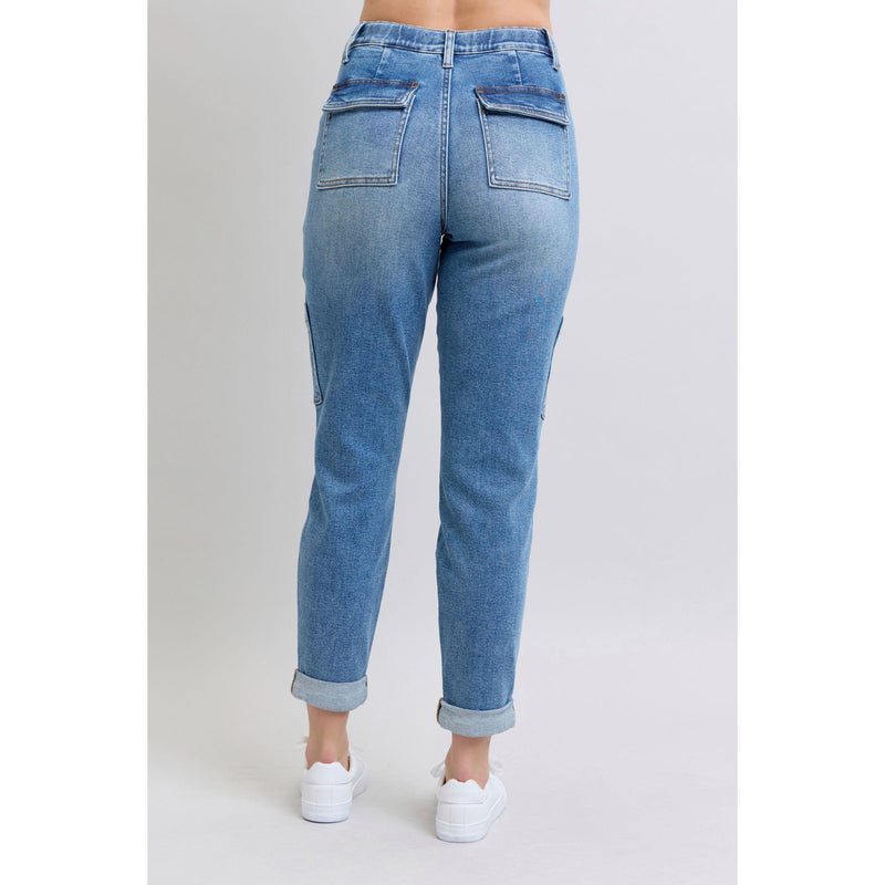 Clayton High Rise Cuffed Cargo Denim Jogger (0-24W)