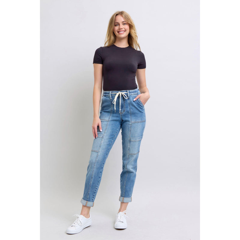 Clayton High Rise Cuffed Cargo Denim Jogger (0-24W)