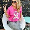 Think Pink Glitter Ribbon Tee (S-2XL)