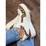Mia Dice White/Cheetah Sneakers (6-10)