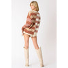 Peach Love CA Color Block Striped Sweater