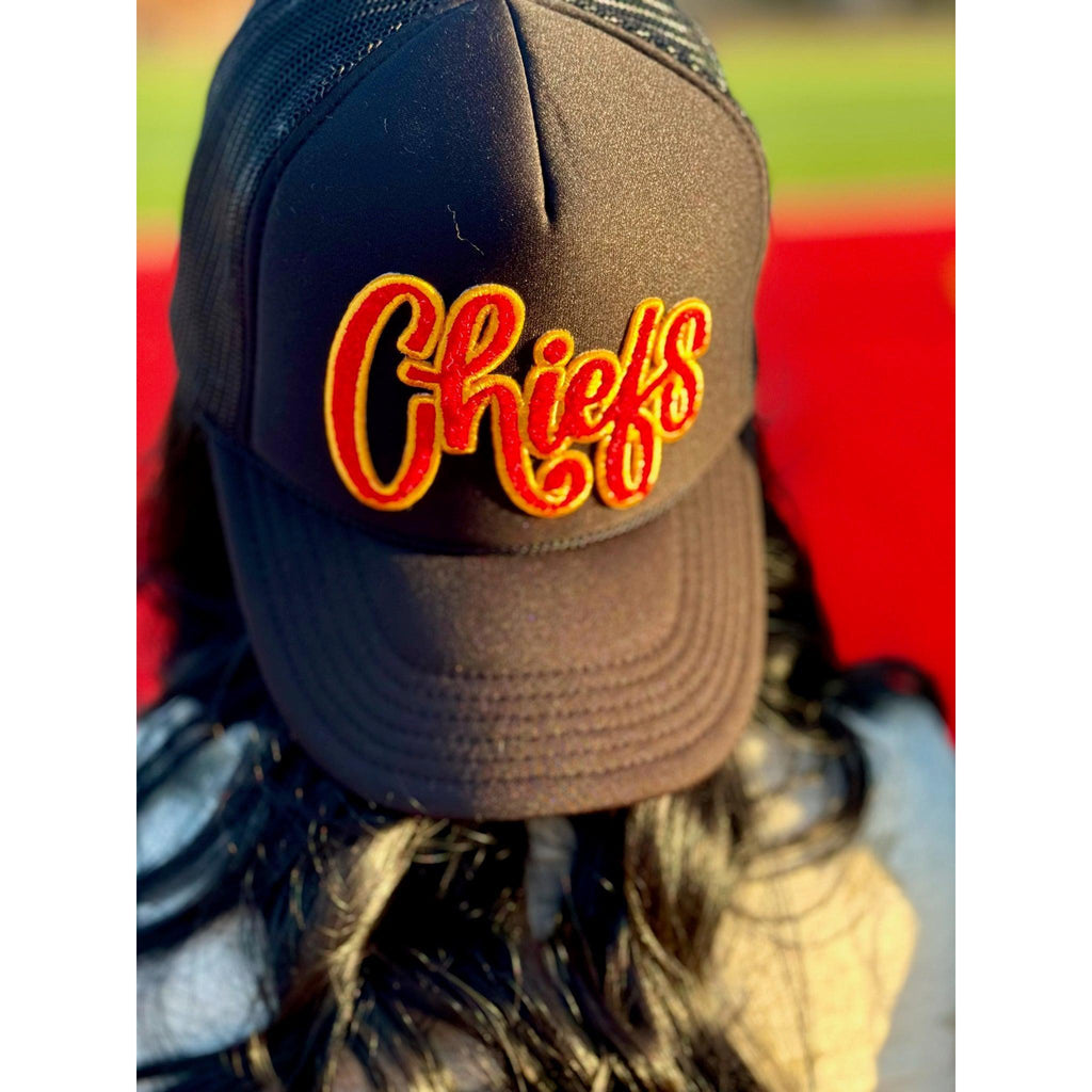 Chiefs Chenille Patch Trucker Cap by Randi Mahomes (3 Colors)