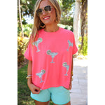 Margaritaville Sequin Patch Top (S-XL)