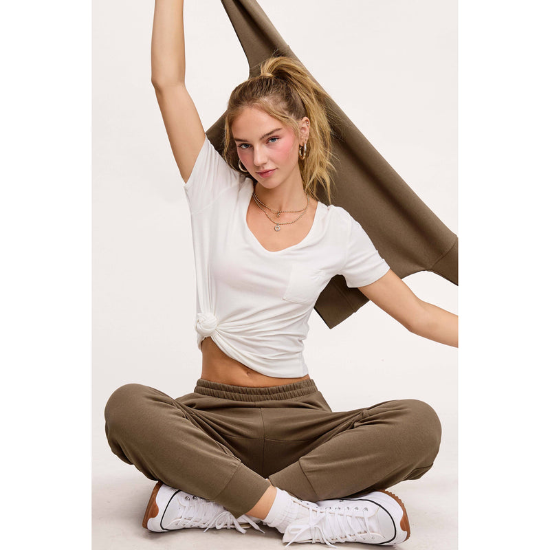 Comfy Loose Fit Activewear Set in Walnut