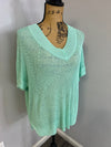 Mint Short Sleeve Sweater Top (S-XL)