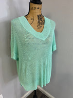 Mint Short Sleeve Sweater Top (S-XL)