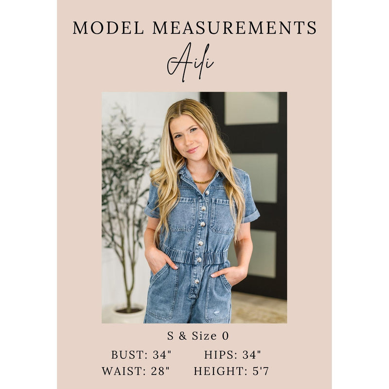 Pleasant and Relevant Denim Romper (S-XL)