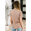 Almost There V-Neck Henley Top In Taupe (S-3XL)