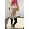 Blue Striped Button Cardigan