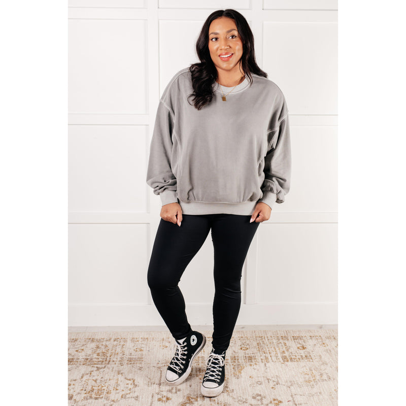 Beyond the Basics Pullover in Sleet (S-3X)